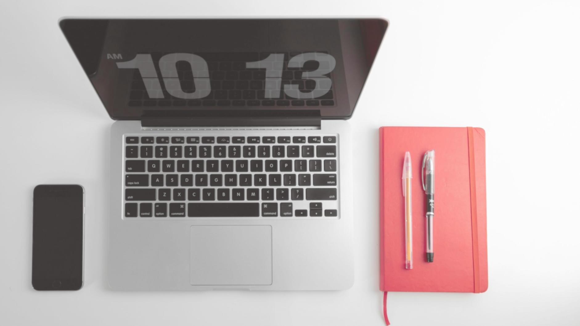 Financial planning workspace with calculator and documents